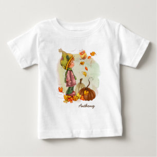 Nom personnalisé Thanksgiving Cadeau T-Shirts bébé
