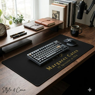 Nom personnalisé & Titre avec monogramme -