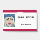 Nom personnalisé Titre Photo Logo Badge d'affaires (Arrière)