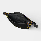 Nom personnalisé tournesols jaunes sur noir (Ouvrir)