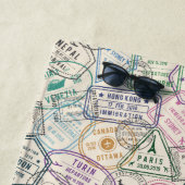 Nom personnalisé Travel Timbres Motif serviette de (En situation)