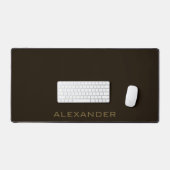 Nom personnalisé unique marron et noir (Clavier et souris)