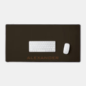 Nom personnalisé unique marron et noir (Clavier et souris)