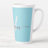 Nom personnalisé unique Robin Oeuf Bleu Latte Mug (Droite)