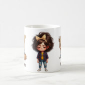 Nom personnalisé & V Mug matinal endormi à carreau (Centre)