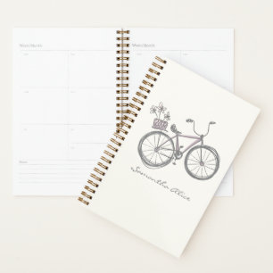 Nom personnalisé Whimsical Bicycle Cute Vintage