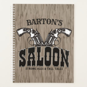 NOM PERSONNALISÉ Wild West Gun Revolver Saloon