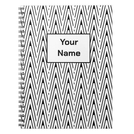 Nom personnalisé Zig Zag Spiral Carnet photo (Devant)