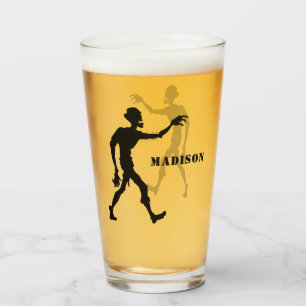 Nom personnalisé Zombie pinte verre