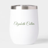 Nom personnel, Papier Quilled Flowers 11oz Blanc (Arrière)