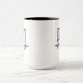 Nom PhD White Black Mug (Centre)