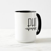 Nom PhD White Black Mug (Devant droit)