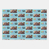 Nom Photo 50e Anniversaire Papier d'enveloppement (Devant 2)