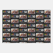 Nom Photo 50e Anniversaire Papier d'enveloppement (Devant 3)