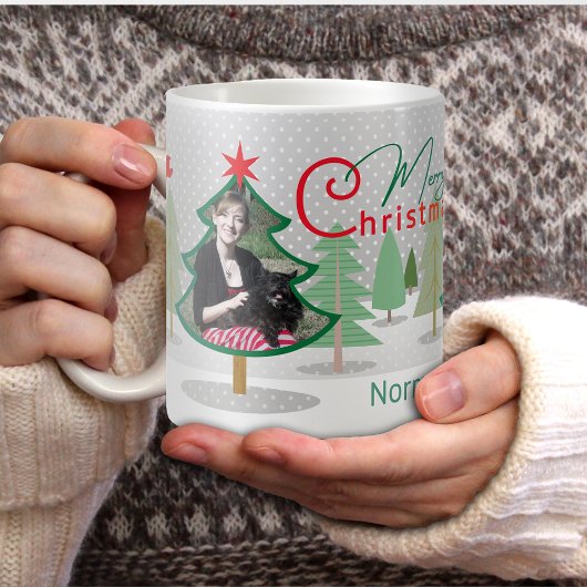 Nom Photo Arbres de Noël Mug