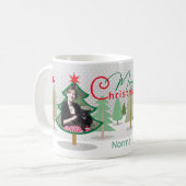 Nom Photo Arbres de Noël Mug (Devant gauche)
