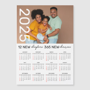 Nom photo de famille personnalisée Magnet Calendri