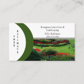 Nom photo de la pelouse sur le Carte de visite d'a (Devant)