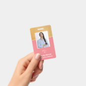 Nom photo de l'employé personnalisé et badge d'ID (Manuel / portable)