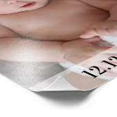 Nom photo du bébé personnalisé Date de naissance P (Coin)