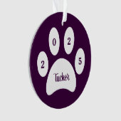 Nom photo du chien Année Empreinte de patte blanc (devant)