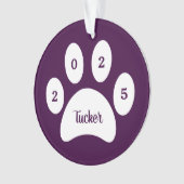 Nom photo du chien Année Empreinte de patte blanc (devant)