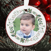 Nom Photo Enfant Bourgogne couronne de Noël