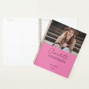 Nom photo minimaliste moderne rose
