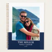 Nom photo personnalisé Bleu foncé moderne (Devant)