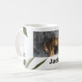 Nom photo personnalisé Cute Dog Coffee Mug (Devant gauche)