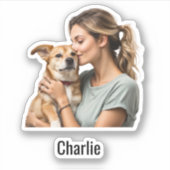 Nom photo personnalisé Stickers de vinyle étanche (Devant)