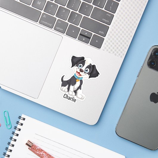 Nom photo personnalisé Stickers de vinyle étanche (Ordinateur portable avec iPhone)