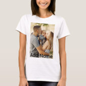 Nom photo personnalisé Texte T-shirt personnalisé (Devant)