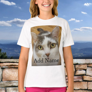 Nom photo personnalisé Texte T-shirt personnalisé