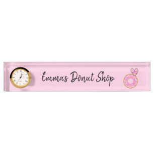 Nom Plaque Pink Donut Heart