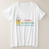 Nom, Plus Taille L'Été Comfy White T-Shirt (Design devant)