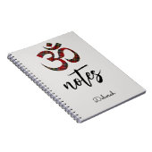 Nom, Posh Royal Stewart Tartan Om Symbole Carnet (Côté Droit)