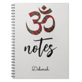 Nom, Posh Royal Stewart Tartan Om Symbole Carnet (Devant)