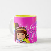 Nom princess girls rainbow rose mug (Devant gauche)