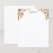 Nom professionnel Boho Florals Papier à lettres (Devant / Derrière)