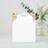 Nom professionnel Boho Florals Papier à lettres (Debout devant)