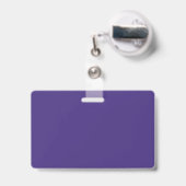 Nom professionnel du bénévole pourpre Badge (Arrière avec rétractable)