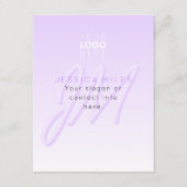 Nom professionnel et Modèle Slogan | Violet clair (Devant)