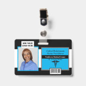 Nom professionnel Médicale Code scanneur de badge  (Avant avec clip)