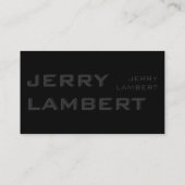 Nom Propre Modern Zwart Visitekaartje (Achterkant)