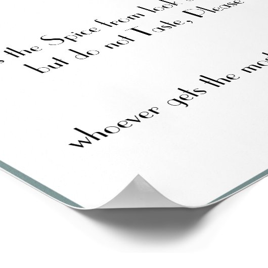 Nom que Spice - Poster du jeu de douche (Coin)