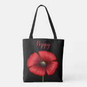 Nom Red Poppy Nom Black Floral Sac fourre-tout (Dos)