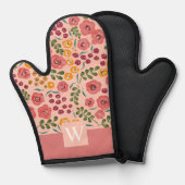 Nom rose floral à la main Monogramme (Recto/Verso)