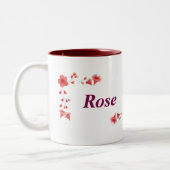 Nom rose Mug - Coupe de café sur mesure avec un (Gauche)