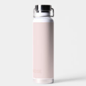 Nom rose subtil sur bouteille d'eau rose blush dou (Arrière)